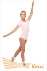 Г 83-301 Купальник гимнастический "Мастер-класс" рукав-футболка (хлопок) Цвет фламинго