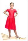 Р 35-051 Рейтинговое платье, короткий рукав, юбка двойное солнце