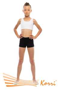 Ш 24-301 Шорты короткие  для девочек  облегающие  с притачным поясом
