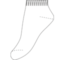 ДН8 Носки для спорта, укороченный паголенок (сетка) (упаковка 6 шт)