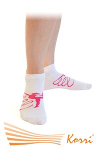 СН14 Носки спортивные, с большим рисунком гимнастки, укороченный паголенок (упаковка 6 шт)