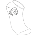 СН15 Спортивные носки со СТРАЗАМИ - гимнастка,  средний паголенок. Усиленные пятка и носок (упаковка 6 шт)