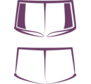 ДП 571 Плавки-шорты детские размеры из однотонной ткани с боковыми отделочными деталями через цветной кант
